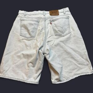 Vintage Levi's orange tab 560 light wash denim punk grunge shorts size 36